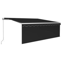 WOWONA Gelenkarmmarkise Einziehbar mit Jalousie & LED...