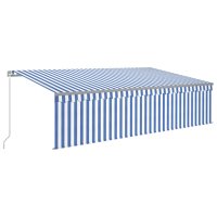 vidaXL Gelenkarmmarkise Einziehbar mit Jalousie & LED...