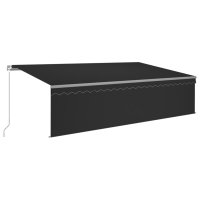 vidaXL Gelenkarmmarkise Einziehbar mit Jalousie & LED...