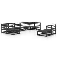 vidaXL 9-tlg. Garten-Lounge-Set Massivholz Kiefer