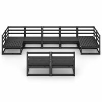 vidaXL 9-tlg. Garten-Lounge-Set Massivholz Kiefer