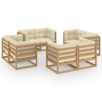 vidaXL 8-tlg. Garten-Lounge-Set mit Kissen Kiefer Massivholz