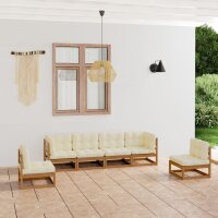 vidaXL 6-tlg. Garten-Lounge-Set mit Kissen Kiefer Massivholz