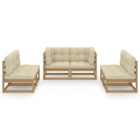 vidaXL 6-tlg. Garten-Lounge-Set mit Kissen Kiefer Massivholz