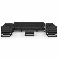 vidaXL 9-tlg. Garten-Lounge-Set mit Kissen Massivholz Kiefer