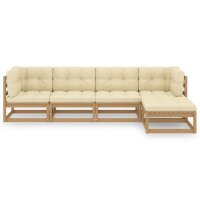 vidaXL 5-tlg. Garten-Lounge-Set mit Kissen Kiefer Massivholz