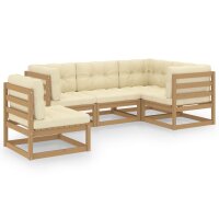 vidaXL 5-tlg. Garten-Lounge-Set mit Kissen Kiefer Massivholz