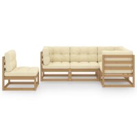 vidaXL 5-tlg. Garten-Lounge-Set mit Kissen Kiefer Massivholz