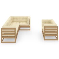 vidaXL 7-tlg. Garten-Lounge-Set mit Kissen Kiefer Massivholz