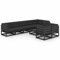 vidaXL 9-tlg. Garten-Lounge-Set mit Kissen Kiefer Massivholz