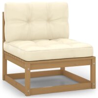 vidaXL 13-tlg. Garten-Lounge-Set Kissen Honigbraun Kiefer Massivholz