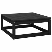 vidaXL 13-tlg. Garten-Lounge-Set mit Kissen Schwarz Massivholz Kiefer