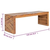 vidaXL TV-Schrank 110x60x38 cm Massivholz Teak