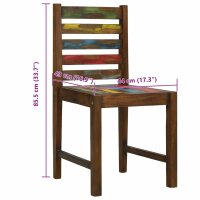 vidaXL Esszimmerstühle 2 Stk. Altholz Massiv