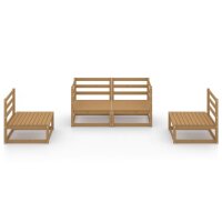 vidaXL 4-tlg. Garten-Lounge-Set Honigbraun Massivholz Kiefer