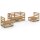 vidaXL 4-tlg. Garten-Lounge-Set Honigbraun Massivholz Kiefer