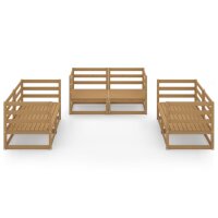 vidaXL 6-tlg. Garten-Lounge-Set Honigbraun Massivholz Kiefer