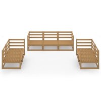 vidaXL 7-tlg. Garten-Lounge-Set Honigbraun Massivholz Kiefer