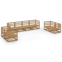 vidaXL 8-tlg. Garten-Lounge-Set Honigbraun Massivholz Kiefer