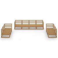 vidaXL 8-tlg. Garten-Lounge-Set Honigbraun Massivholz Kiefer