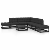 vidaXL 8-tlg. Garten-Lounge-Set mit Kissen Kiefer Massivholz