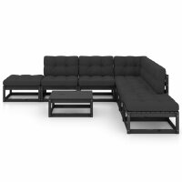 vidaXL 8-tlg. Garten-Lounge-Set mit Kissen Kiefer Massivholz