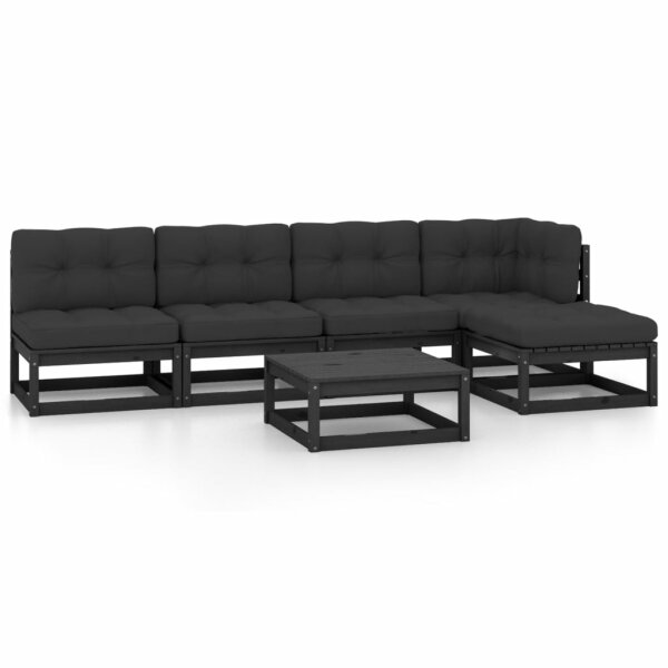 vidaXL 6-tlg. Garten-Lounge-Set mit Kissen Kiefer Massivholz