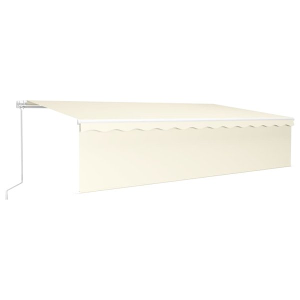 vidaXL Gelenkarmmarkise Einziehbar mit Jalousie & LED 6x3 m Creme