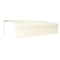 vidaXL Gelenkarmmarkise Einziehbar mit Jalousie & LED 6x3 m Creme