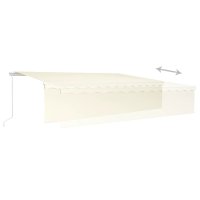 vidaXL Gelenkarmmarkise Einziehbar mit Jalousie & LED 6x3 m Creme