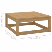 vidaXL 6-tlg. Garten-Lounge-Set mit Kissen Kiefer Massivholz