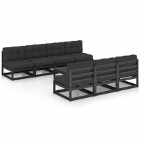 vidaXL 8-tlg. Garten-Lounge-Set mit Kissen Kiefer Massivholz