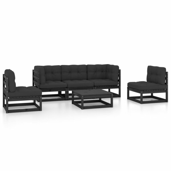 vidaXL 6-tlg. Garten-Lounge-Set mit Kissen Kiefer Massivholz