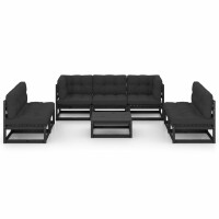 vidaXL 8-tlg. Garten-Lounge-Set mit Kissen Kiefer Massivholz