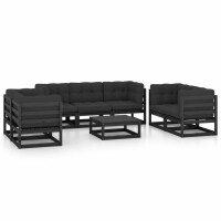 vidaXL 8-tlg. Garten-Lounge-Set mit Kissen Kiefer Massivholz