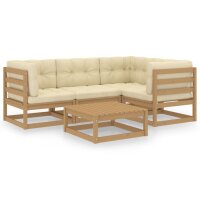 vidaXL 5-tlg. Garten-Lounge-Set mit Kissen Kiefer Massivholz