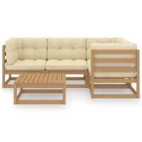 vidaXL 5-tlg. Garten-Lounge-Set mit Kissen Kiefer Massivholz