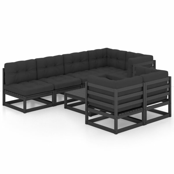 vidaXL 8-tlg. Garten-Lounge-Set mit Kissen Kiefer Massivholz