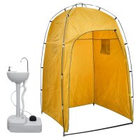 vidaXL Tragbarer Camping-Handwaschbecken mit Zelt 20 L