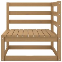 vidaXL Gartensofa 2-Sitzer mit Kissen Honigbraun Massivholz Kiefer