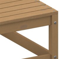 vidaXL Gartensofa 2-Sitzer mit Kissen Honigbraun Massivholz Kiefer