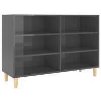 vidaXL Sideboard Hochglanz-Grau 103,5x35x70 cm Holzwerkstoff