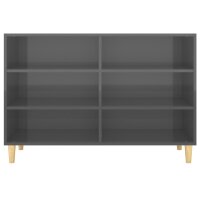 vidaXL Sideboard Hochglanz-Grau 103,5x35x70 cm Holzwerkstoff