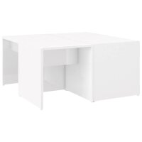 vidaXL Couchtische 4 Stk. Hochglanz-Wei&szlig; 33x33x33 cm Holzwerkstoff