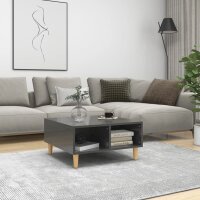 vidaXL Couchtisch Hochglanz-Grau 60x60x30 cm Holzwerkstoff