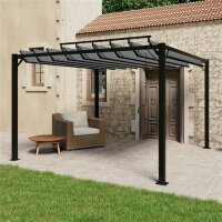 vidaXL Pavillon mit Lamellendach 3x3 m Anthrazit Stoff...