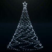 vidaXL LED-Weihnachtsbaum mit Metallstange 500 LEDs Kaltwei&szlig; 3 m