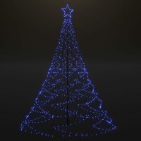 vidaXL LED-Weihnachtsbaum mit Metallstange 500 LEDs Blau 3 m