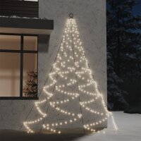 vidaXL LED-Wandbaum mit Metallhaken 260 LED Warmweiß 3m Indoor Outdoor