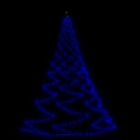 vidaXL LED-Wandbaum mit Metallhaken 720 LED Blau 5 m...